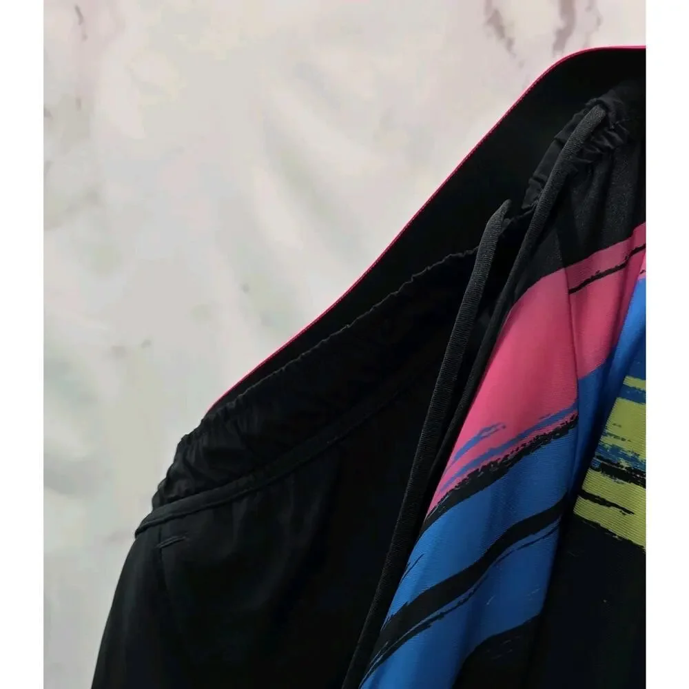 Chubbies Pants Mens Large Black Pink Ultimate Sport Jogger Training Living Retro